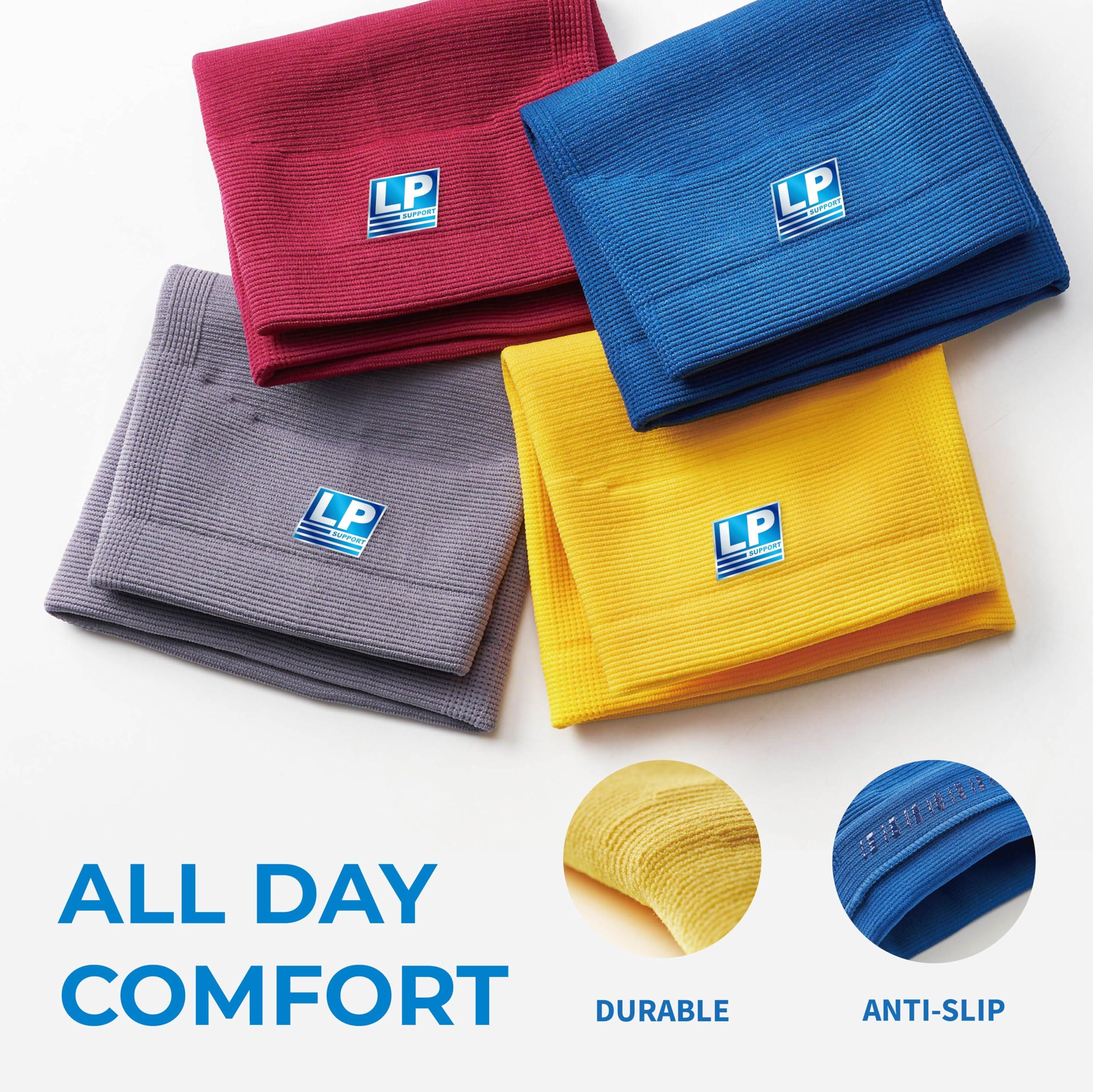 LP SUPPORT LP 647 Knee Brace For Arthritis Pain, Knee Pain Relief, Injury Recovery - Knee Sleeve For Weightlifting, Basketball, Hiking, Biking, Running, For Men Women (Yellow, XL, 1pcs)