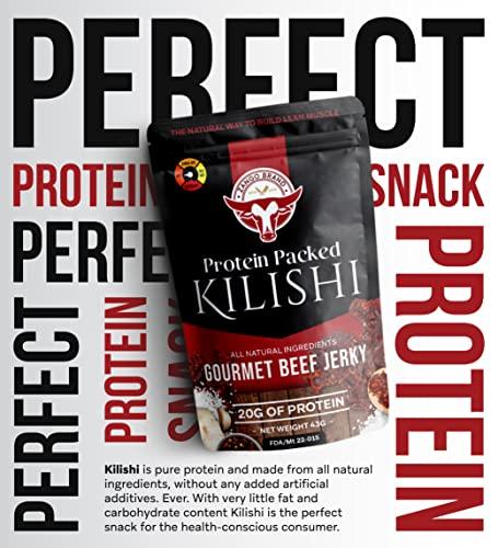 The Zango Company Ltd Kilishi. Spicy - Hot - Original Premium Gourmet Beef Jerky. High Protein. Less fats & Carbs. Paleo and Keto Friendly 1.5Oz