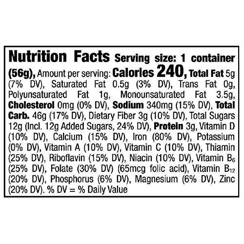 General Mills Cinnamon Chex Cup Cereal, Gluten Free Breakfast Cereal, Made with Whole Grain, 2 Oz, 60 Count