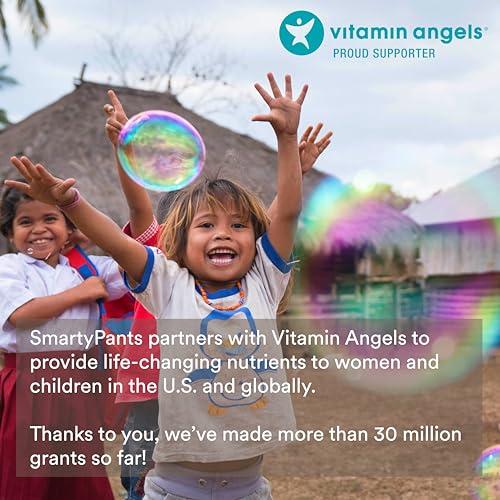 SmartyPants SmartyPants Kids Multivitamin Gummies, Sugar Free: Omega 3 (ALA), Vitamin D3, C, Vitamin B12, B6, A, K & Zinc for Immune Support, Biotin, Erythritol Free, Strawberry Banana, 44 Count (22 Day Supply)