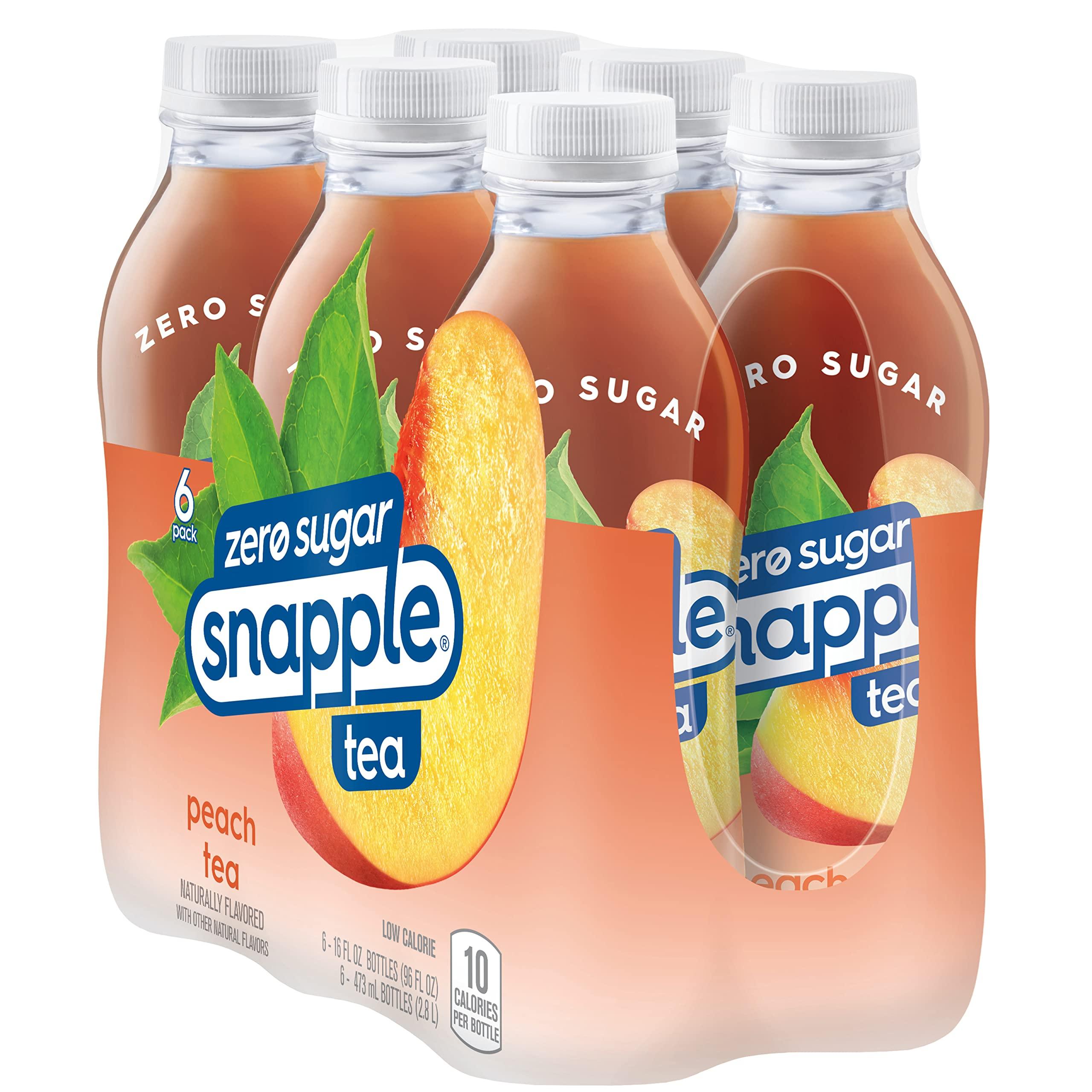 Snapple Snapple Diet Peach Tea, 16 fl oz recycled plastic bottle, 6 pack