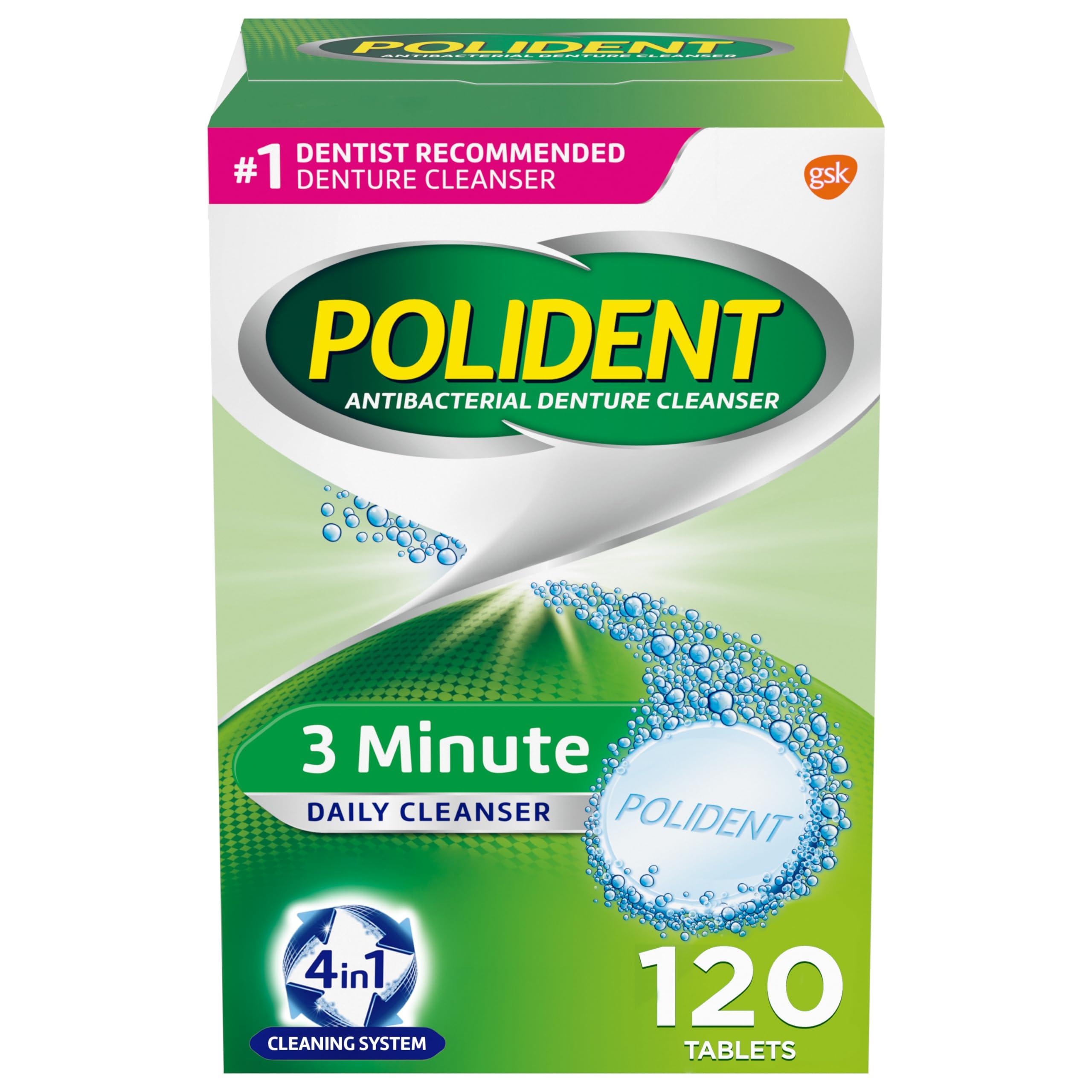 Polident Polident 3 Minute Denture Cleanser Tablets - 120 Count