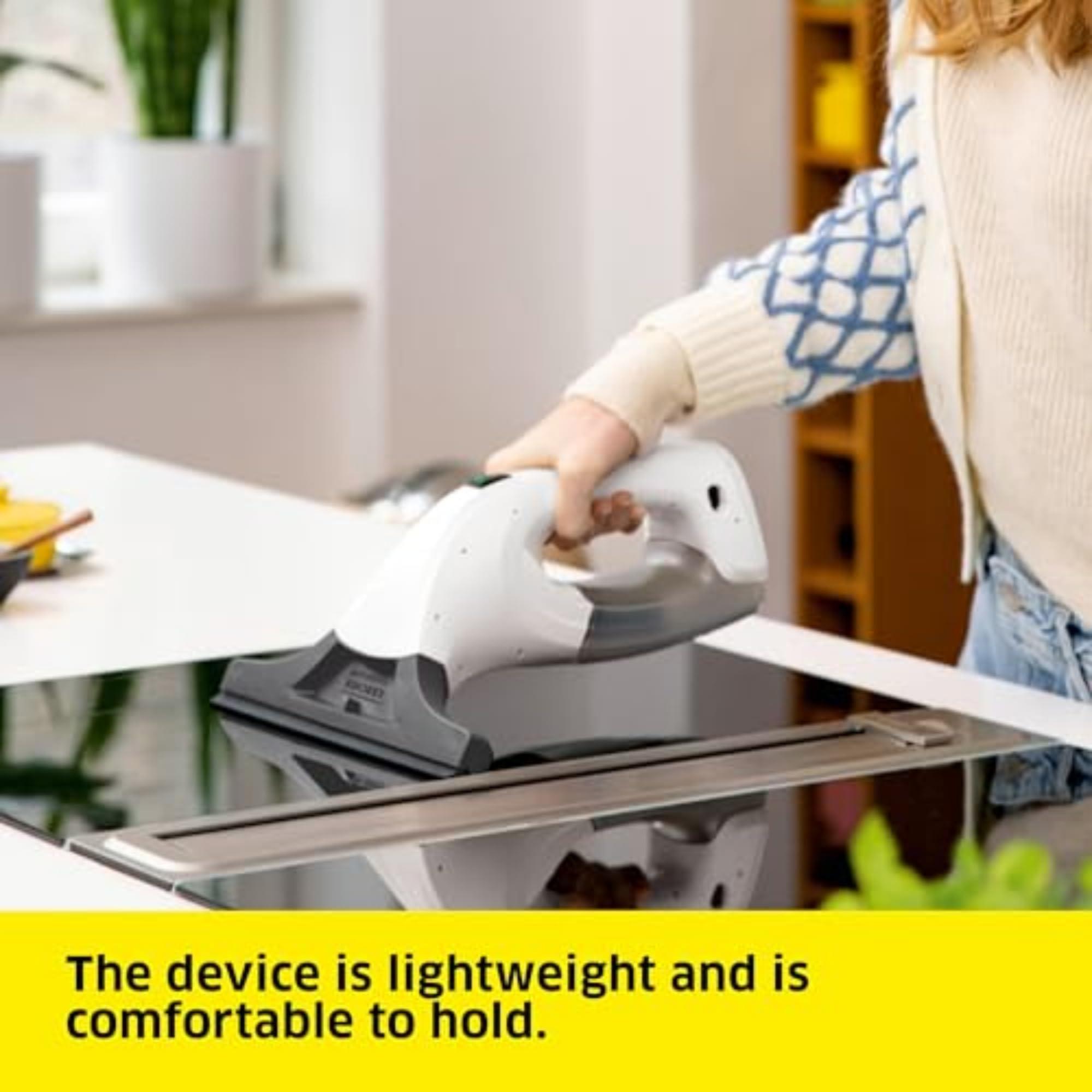 Karcher Krcher WV 1 Electric Window Vacuum Squeegee 10\" - Perfect for Showers, Mirrors, Glass, and Countertops - Electric Squeegee