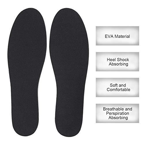 Sonew Invisible Height Increase Insoles, 3Sizes Sport Shock Absorbing Breathable Heel Lift Insert Shoes Pad for Men and Women (Black)(3CM)