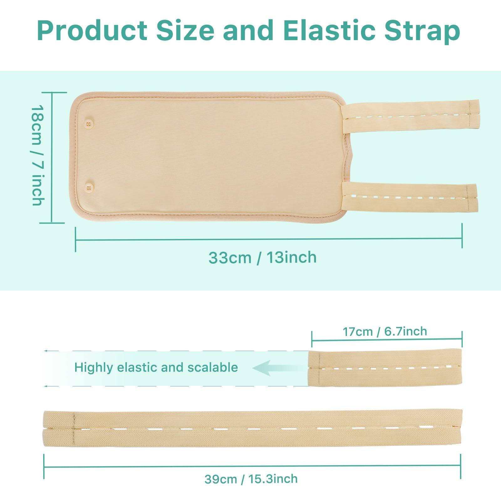 RTBYUE 3 in 1 Castor Oil Pack Wrap for Legs & Hands, Castor Oil Packs for Liver, Thyroid Breasts Knee, Reusable Anti Oil Leak Organic Castor Oil Compress Kit for Neck, Calf, Inflammation (Knee)