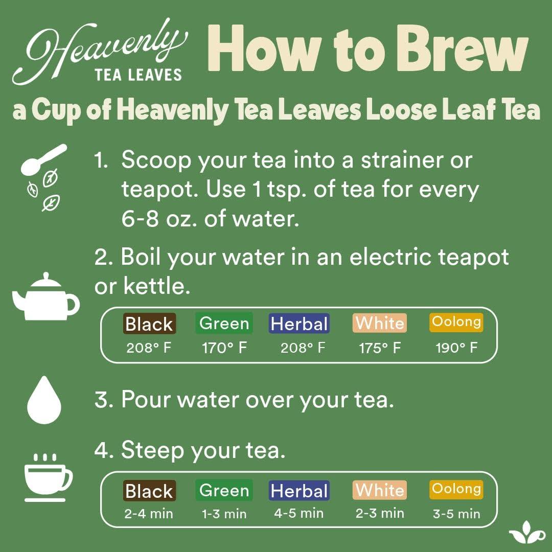 Heavenly Tea Leaves Heavenly Tea Leaves Organic Black Lavender, Bulk Loose Leaf Black Tea, 1 Lb. (Approx. 200 Cups) - Strong, Full Bodied, Brisk, Great For Hot Or Iced Tea, Immune & Heart Support, Antioxidants