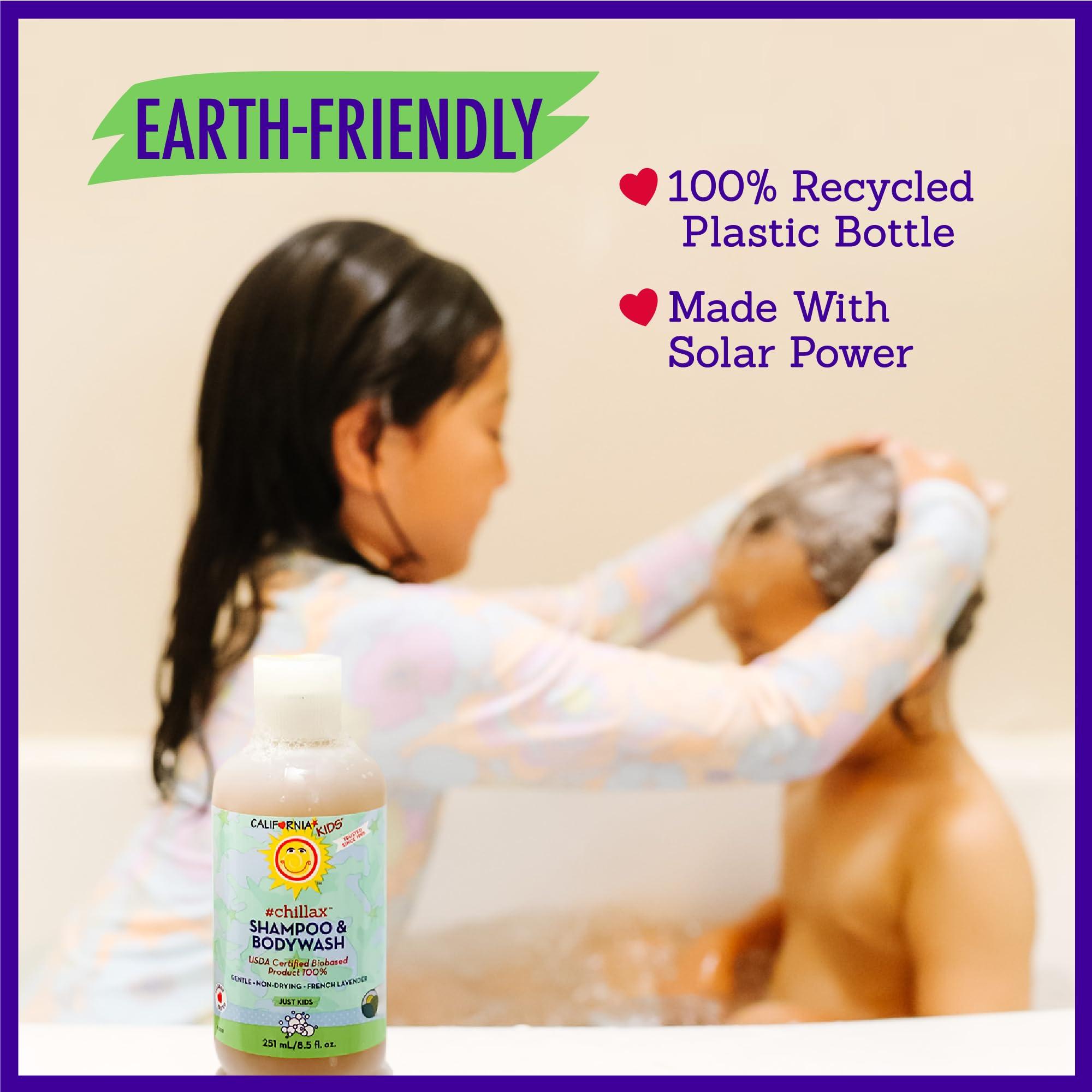 California Kids California Kids Chillax Lavender Shampoo and Body Wash | 100% Plant-Based | Gentle Skincare for Kids | Lavender Shampoo for Kids | Hypoallergenic Bodywash | 251 mL / 8.5 fl. oz.