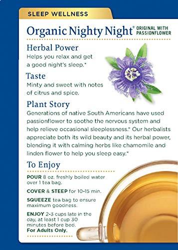 Traditional Medicinals Traditional Medicinals Organic Nighty Night with Passionflower Herbal Tea, Promotes a Good Night’s Sleep, (Pack of 1) - 16 Tea Bags