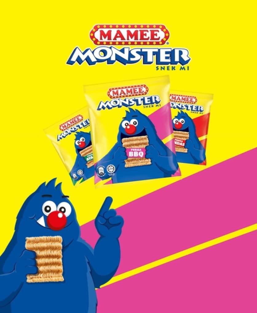 Malaysia Mamee Monster Noodles Snacks 30 Packs x 25g ( Chicken Flavor )