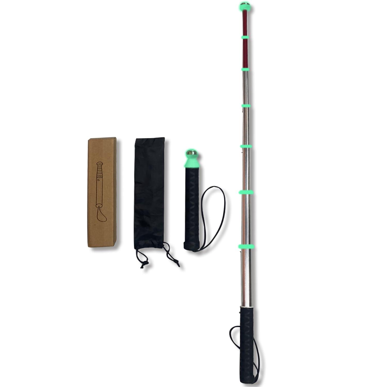 Rooyi ROOYI Aluminum Telescopic Blind Cane Walking Stick Foldable Retractable Visual Impairment Cane for The Blind 9 inch Walking Cane (Black)