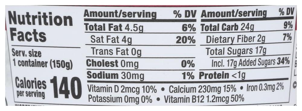 SO DELICIOUS So Delicious Dairy Free Coconut Milk Yogurt, Raspberry, 5.3 Ounce (Pack of 8)