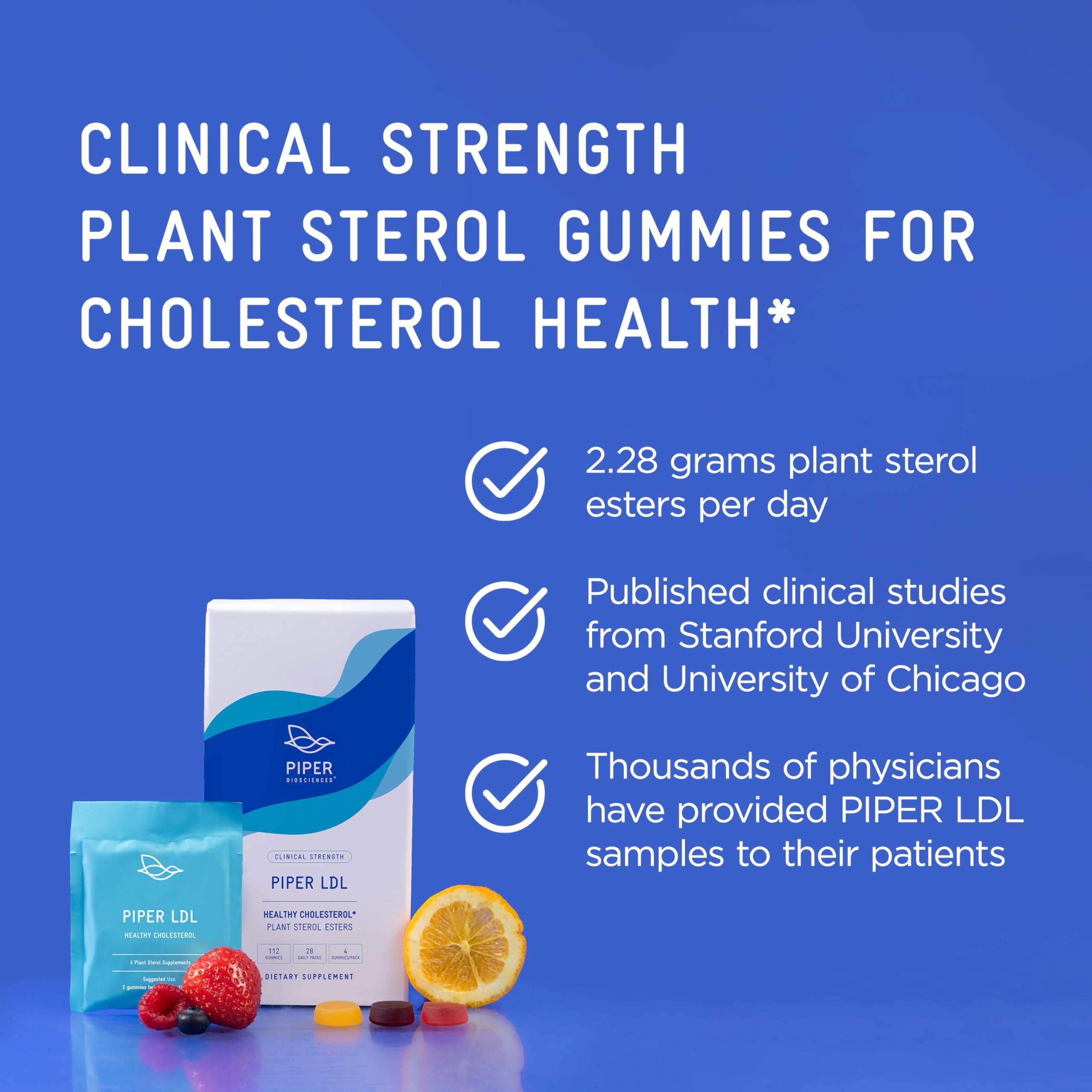 Piper Biosciences Piper Biosciences Cholesterol Health Plant Sterol Gummies: Plant Sterols Cholesterol Supplement (2 Boxes, 224 Gummies)
