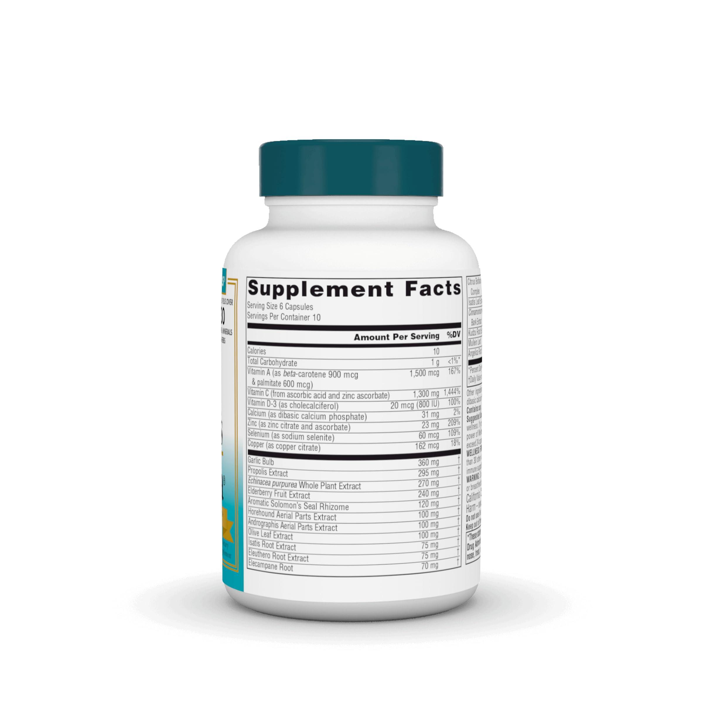 Source Naturals Source Naturals Wellness Formula Bio-Aligned Vitamins & Herbal Defense for Immune System Support - Dietary Supplement & Immunity Booster - 60 Capsules