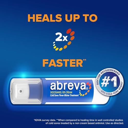 Abreva Abreva 10 Percent Docosanol Cold Sore Treatment, Treats Your Fever Blister in 2.5 Days - 0.07 oz Pump