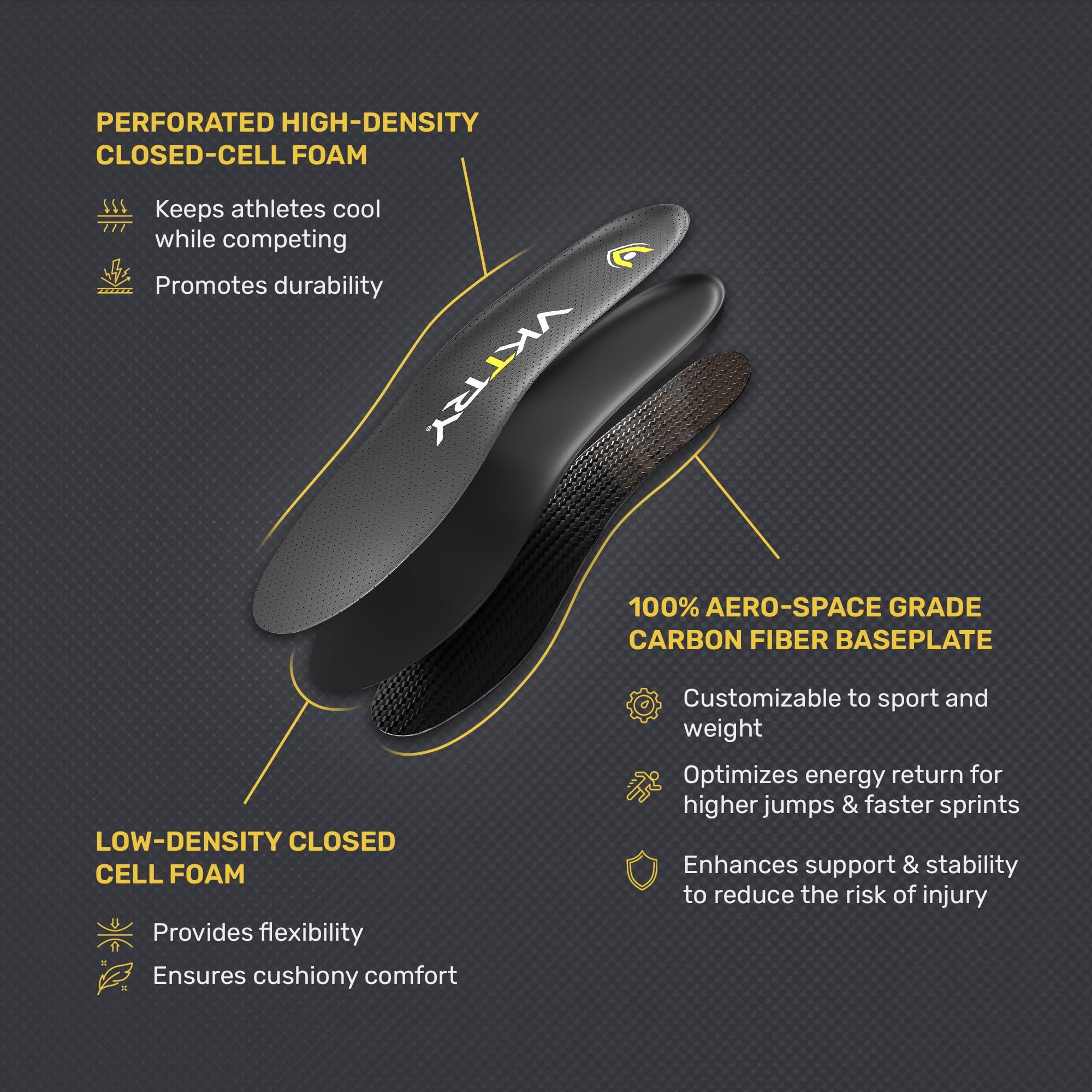 VKTRY VKTRY Gold Performance InsolesCustomized Carbon Fiber Inserts, Cleated ShoesFootball, Baseball, Softball, Lacrosse, Golf & MoreRun Faster, Jump Higher, Recover Quicker, Protect Against Injury