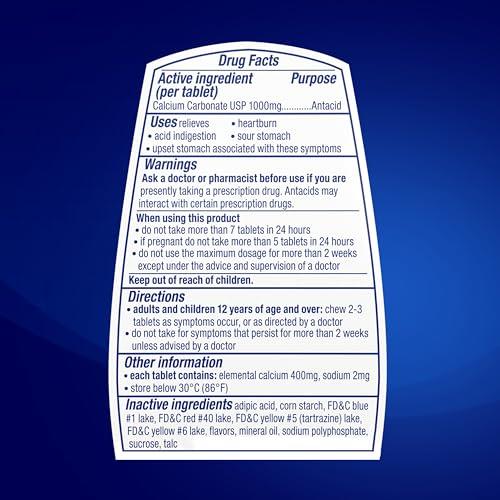 TUMS TUMS Ultra Strength Antacid Tablets for Chewable Heartburn Relief and Acid Indigestion Relief, Assorted Fruit - 160 Count (Pack of 2)