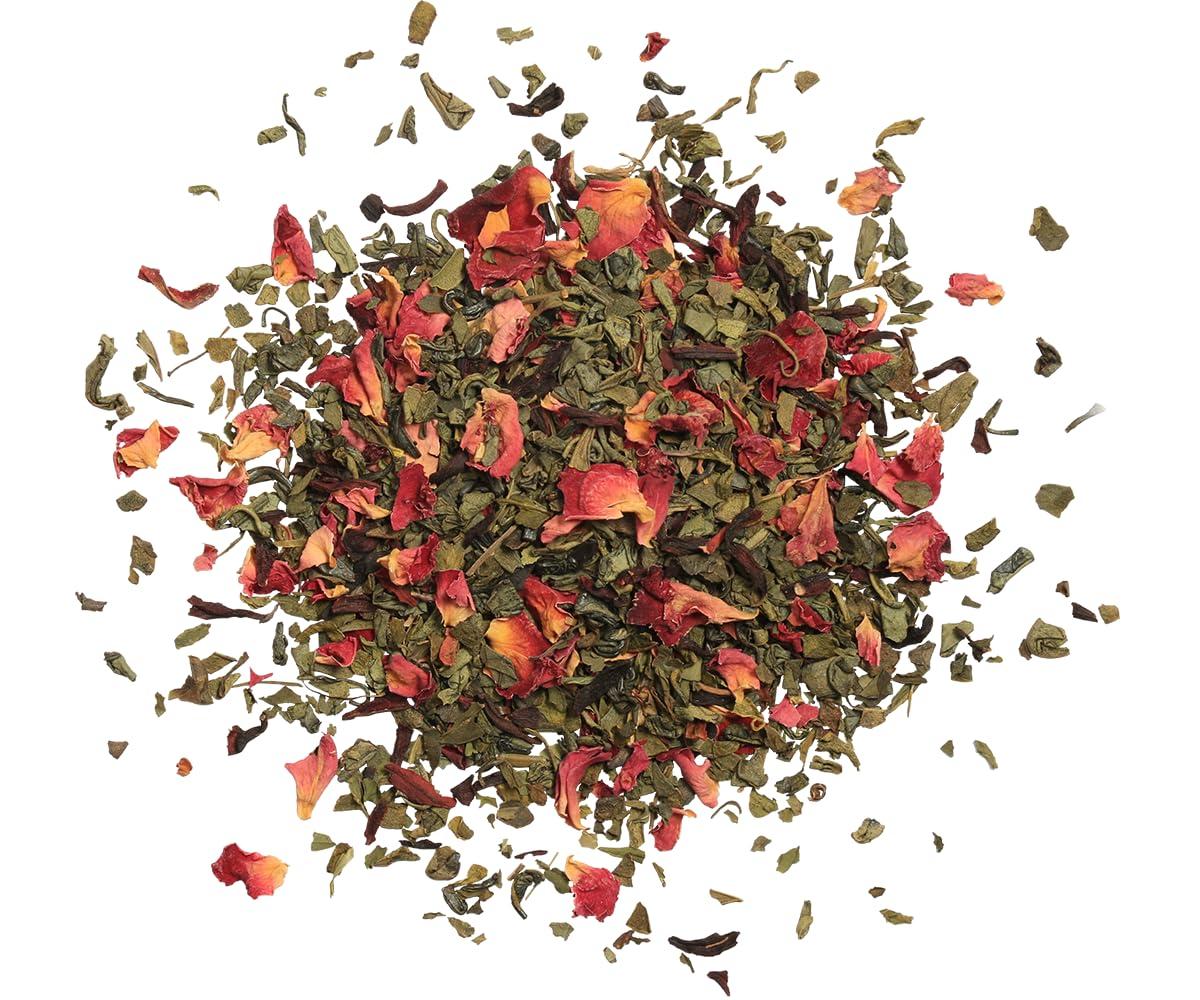 Basilur Basilur | Gift Tea Set | Floral Fantasy Volume 01 | Collectable Metal Tin Caddy | Pure Ceylon Green Leaf Tea with Hibiscus Flower, Peppermint and Rose flower| 100g /3.52 oz