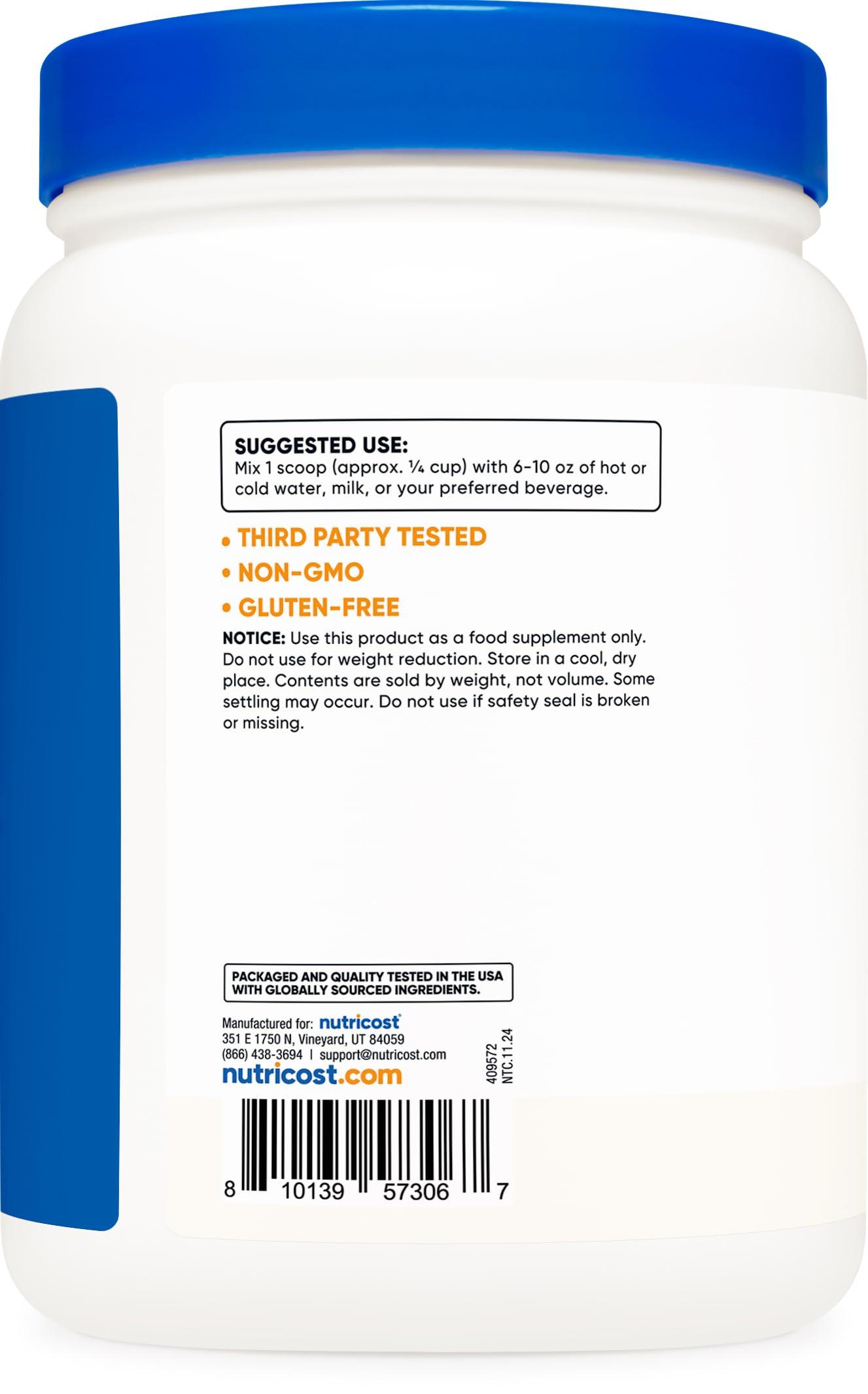 Nutricost Nutricost Beef Bone Broth Protein Powder Unflavored (20 Servings) - Gluten-Free, GMO-Free