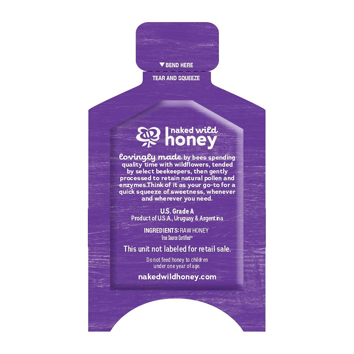 Naked Wild Honey Naked Wild Honey, Raw Unfiltered Honey, 0.45 Ounce On-The-Go Packets (20 pack) - Pack of 2