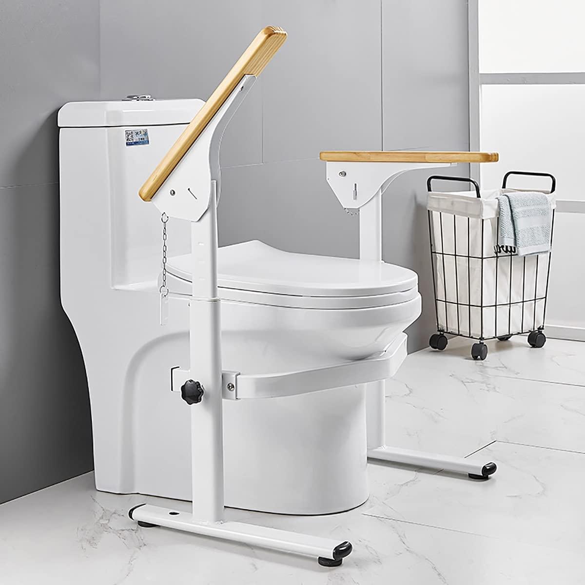 HSPLXYT HSPLXYT Toilet Rail,Adjustable Toilet Safety Frame, Elderly Safety railings,Handrail Assist Grab bar Handle, Adjustable Height,Compact Support Frame, for Bathroom Safety, Toilet Assist (Color : B)