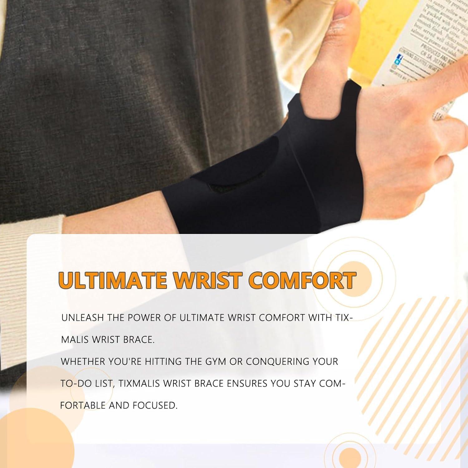 Bchois Bchois Wrist Brace Ulnar Wrist Brace Ultra-Thin Elastic for TFCC Tear,Wrist wraps Repetitive Wrist Use Injury,Support for Carpal Tunnel Pain & Tendonitis Relief,Fits Both Wrists (White)