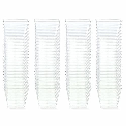 Back of House Ltd. 3oz. Mini Dessert Cups, 100-pack - Clear Plastic Square Cups - Small Disposable Shooters for Tasting Parfait, Fruit, Cake, Ice Cream, Sauces, Jelly Shots & Appetizers, Parties, Catering & Restaurants