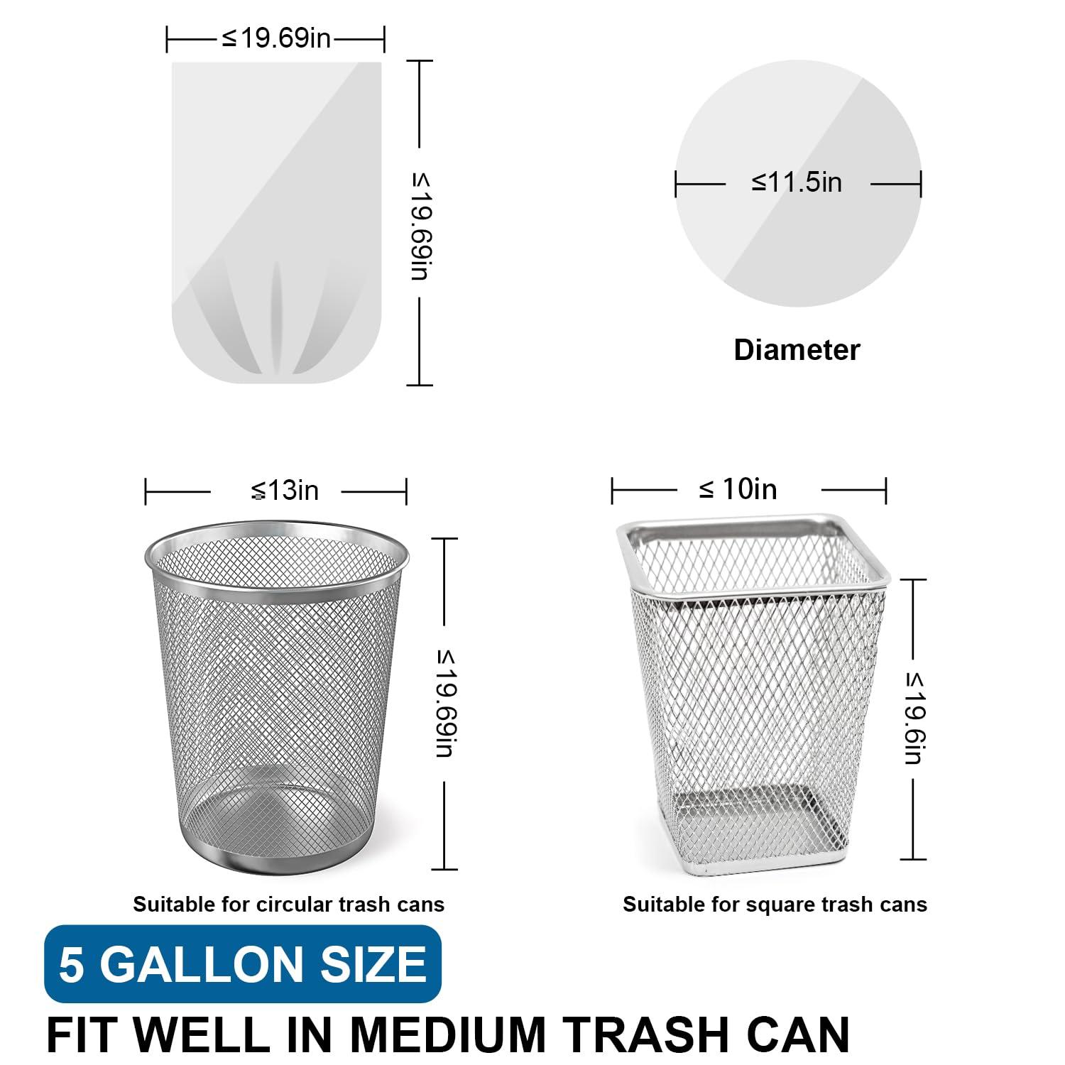 T.FORING T.FORING 5 Gallon Trash Bags Drawstring 1.1 Mil - 120 Count 18 Liter Small Garbage Bags for Bathroom, Strong Unscented White Plastic Wastebasket Bin Liners for Kitchen Office Toilet and Bedroom