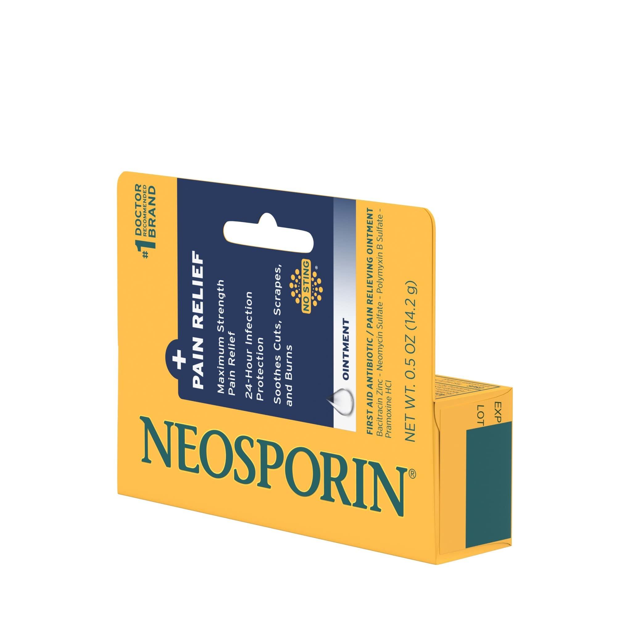 Neosporin Neosporin + Pain Relief Ointment 0.50 oz (Pack of 8)