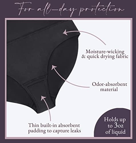 LUMANA LUMANA Leakproof Womens Leggings: Bladder Control Athletic Bottoms - Leggings with Pockets Designed with Built-in Bladder Leakage Pads for Women, 22" Inseam (Plum, 3X)