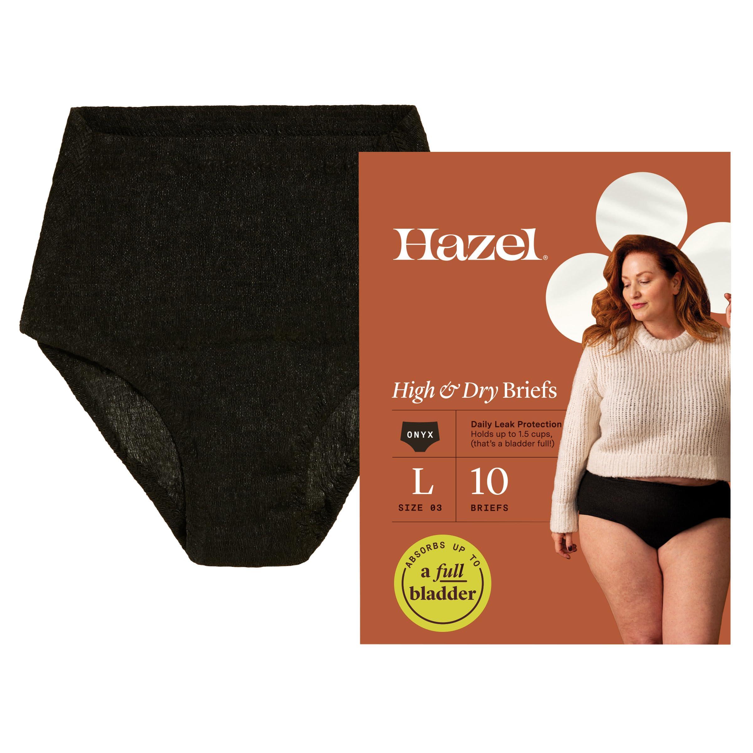Hazel Hazel High-Waist Pull-Ups Disposable Womens Underwear, Black, Large, 10 Counts, Pack of 1