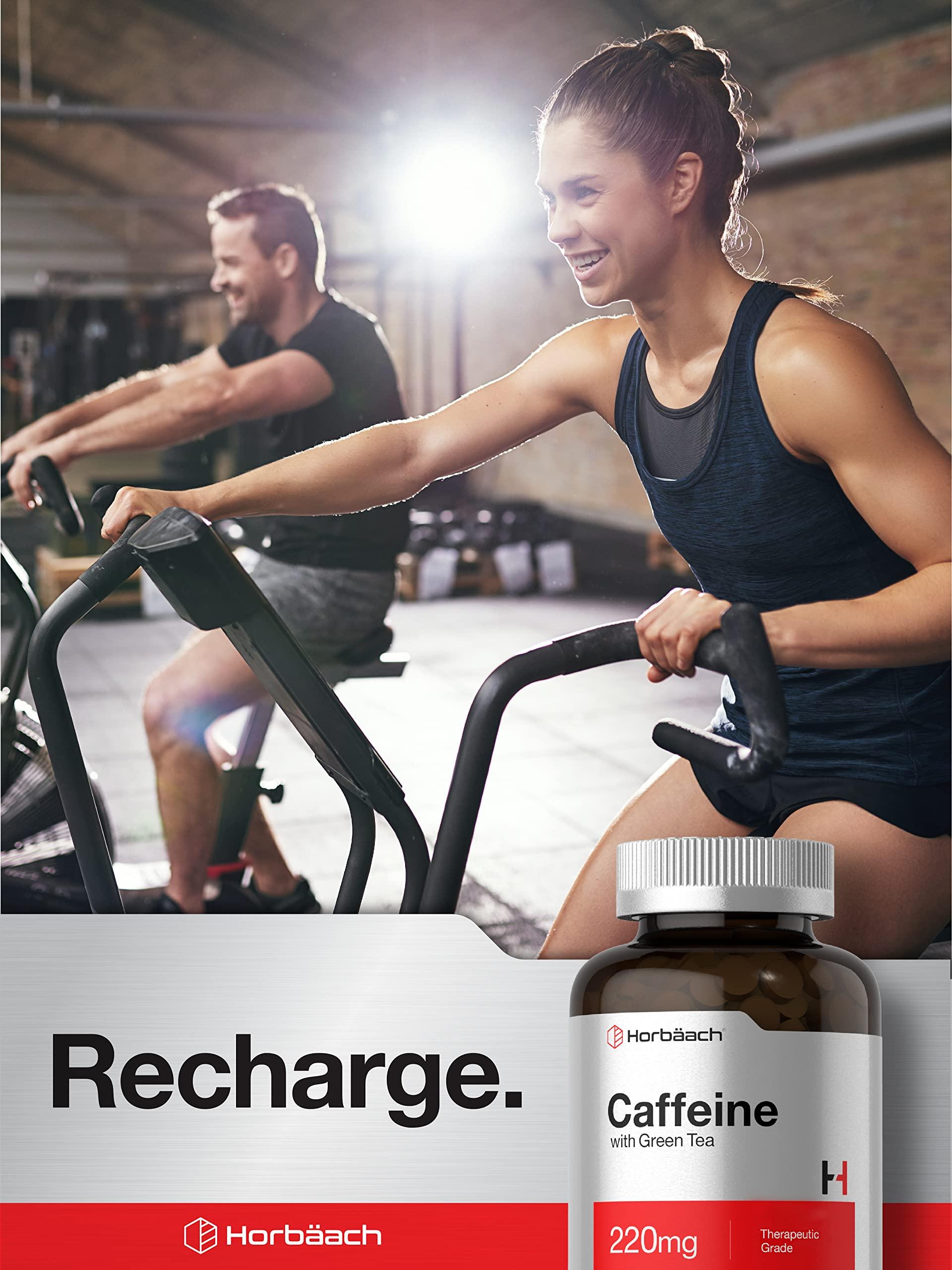 Horbäach Horbach Caffeine Pills 200mg with Green Tea | 500 Tablets | Vegetarian, Non-GMO & Gluten Free