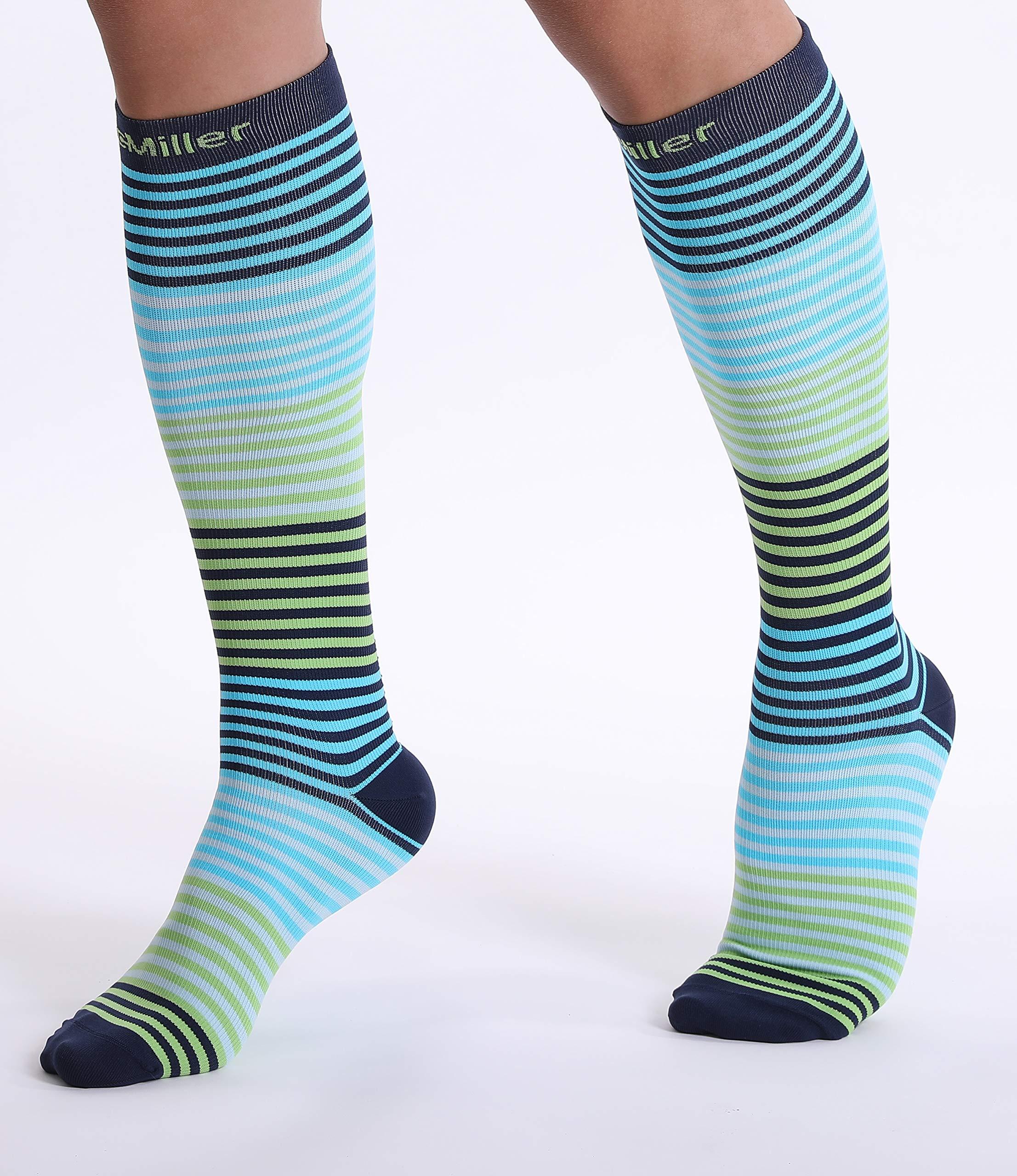 Doc Miller Doc Miller - Compression Socks for Women & Men - 15-20mmHg Knee High, Medical Grade Support, Size 3X-Large - Best for Sport, Travel, Nurse, Pregnancy, Circulation & Varicose Veins - Neon Green, 1 Pair