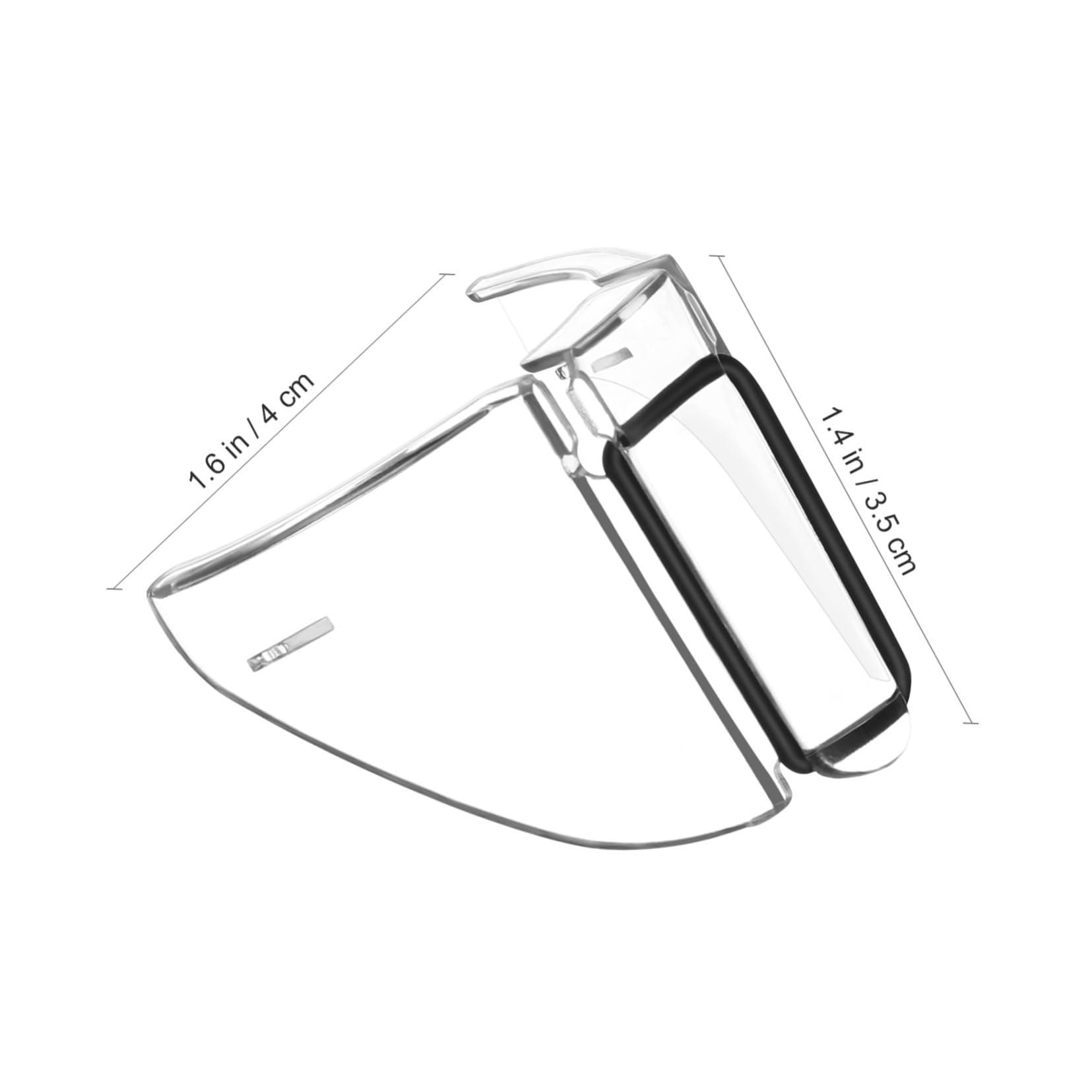 Hemoton Hemoton 4 Pairs Flank Protector Glass Shot Glasses Transparent Side Safety Eye Glasses Side Shield Side Guards for Glasses Side for Eyeglasses Clear Plastic Shot Glasses Wings One Side Pc