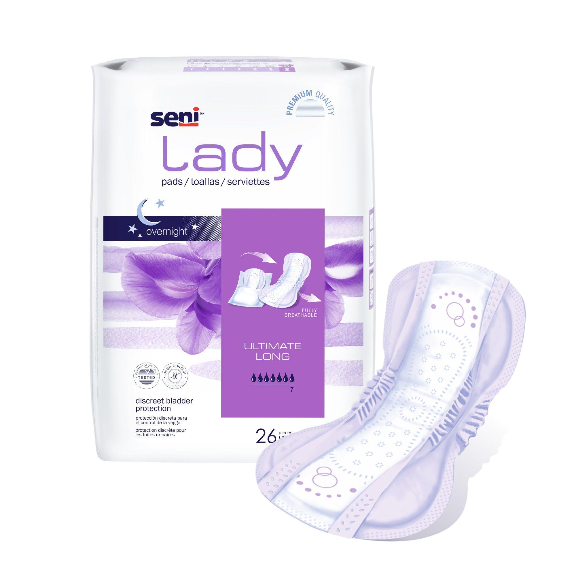 Seni Seni Lady Pads Ultimate Long Overnight, 8PK/208pcs