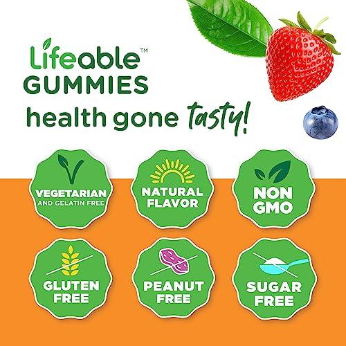 Lifeable Lifeable Sugar Free Preciotic Fiber Kids + Vitamin D Kids, Gummies Bundle - Great Tasting, Vitamin Supplement, Gluten Free, GMO Free, Chewable Gummy