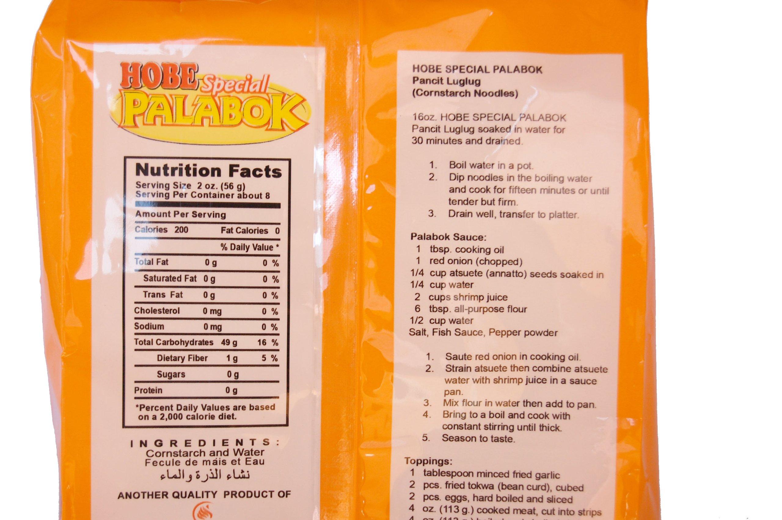 HOBE Hobe Special Palabok Pancit Luglug (Cornstarch Noodles) Hal-al 16oz./454g