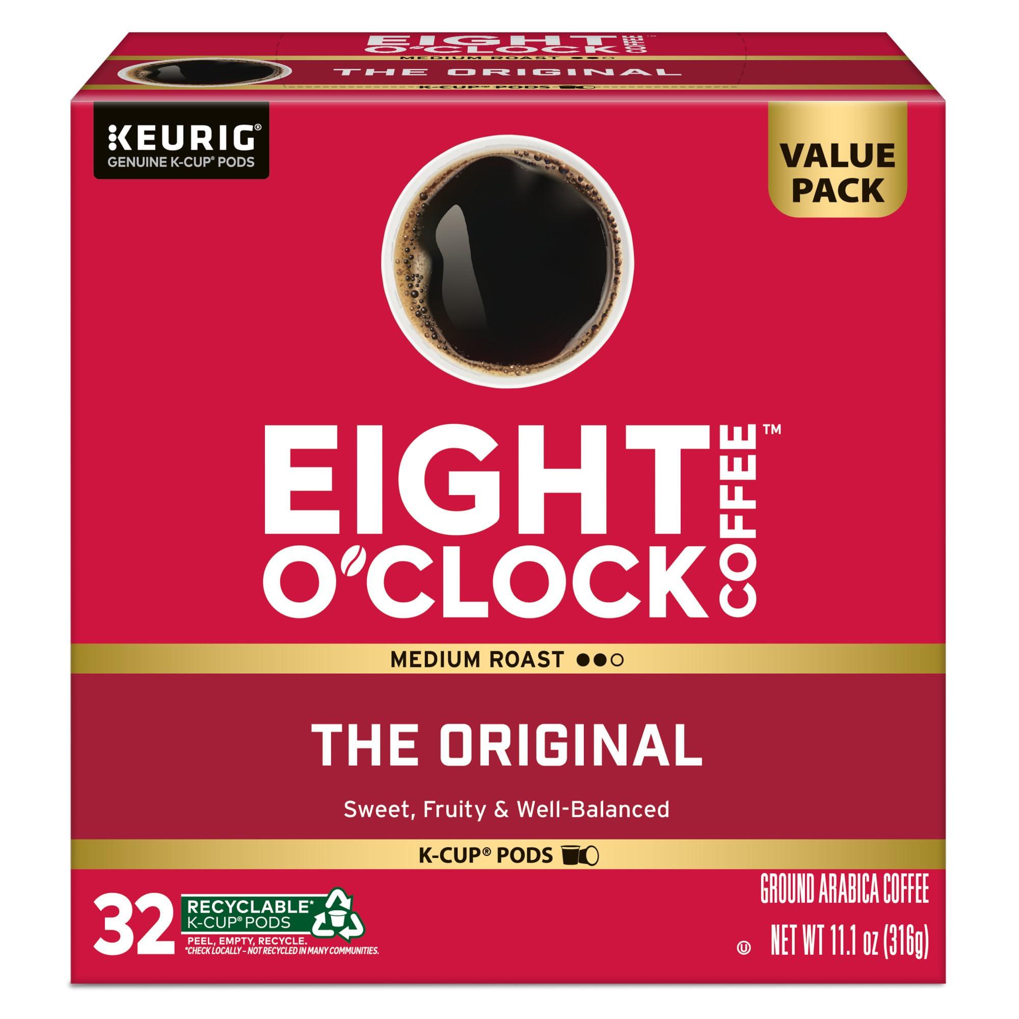 Eight O'Clock Coffee Eight O'Clock Coffee The Original, Keurig Single Serve K-Cup Pods, Medium Roast, 32 Count