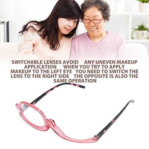 Yinhing Magnifying Makeup Glasses, Folding Cosmetic Reading Glasses, Flip Down Lens, Eye Makeup Glasses for Women (+3.50)