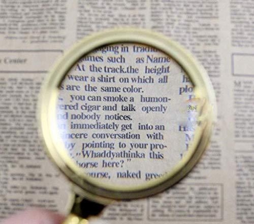 Magnifiers Magnifiers RRH for Reading Vision aids Gold-Plated Gold high-end Magnifying Glass Handle with Hanging Buckle Large Diameter Reading Stationery Office Supplies
