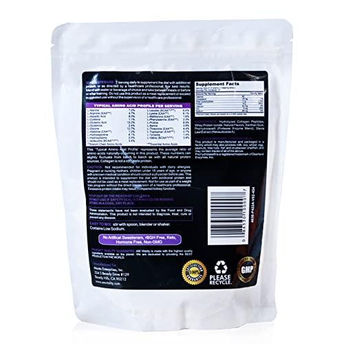 AM Vitality AM Vitality Collagen and Whey Protein Powder Complex Health Supplement - Vanilla Flavor - 16oz (21 Servings)