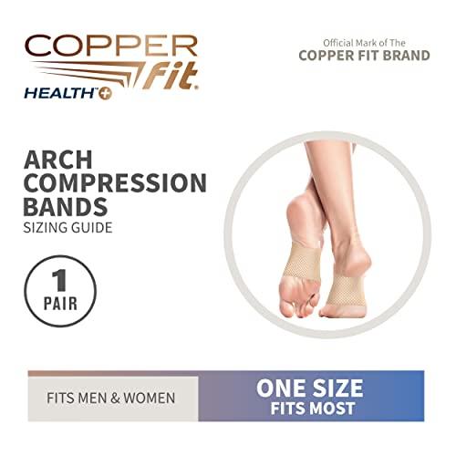 Copper Fit Copper Fit Health Unisex Arch Compression Bands, Beige