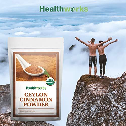 Healthworks Healthworks Ceylon Cinnamon Powder Ground Raw Organic (16 Ounces / 1 Pound) | Keto, Vegan & Non-GMO | Great with Coffee, Tea & Oatmeal | Premium Antioxidant Superfood/Spice (1 Pound)