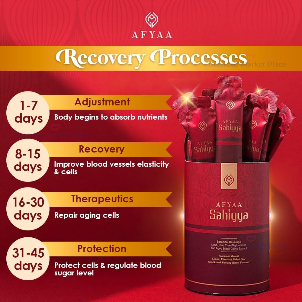 AFYAA [12 x 24 Sachets] AFYAA Sahiyya Botanical Beverage with Mixed Lime & Peach Flavor, Rich in Vitamin C to Prevent High Blood Pressure, Vegan-Friendly