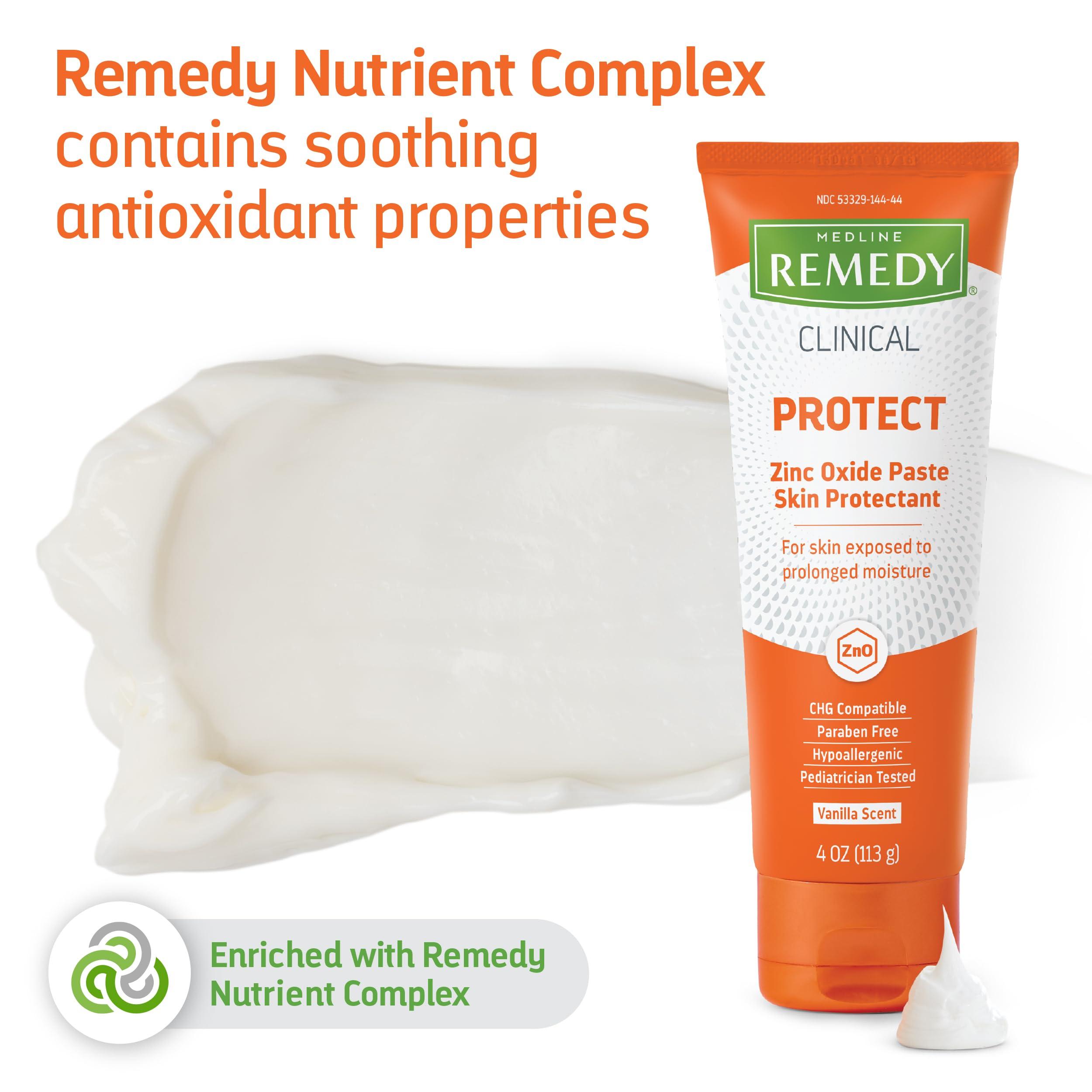 Medline Medline Remedy Clinical Zinc Oxide Paste Skin Protectant, 144 Packets (0.13 fl oz), Vanilla Scent, Diaper Rash Cream, Incontinence Care, Wetness Protection, Paraben Free, Adults, Children