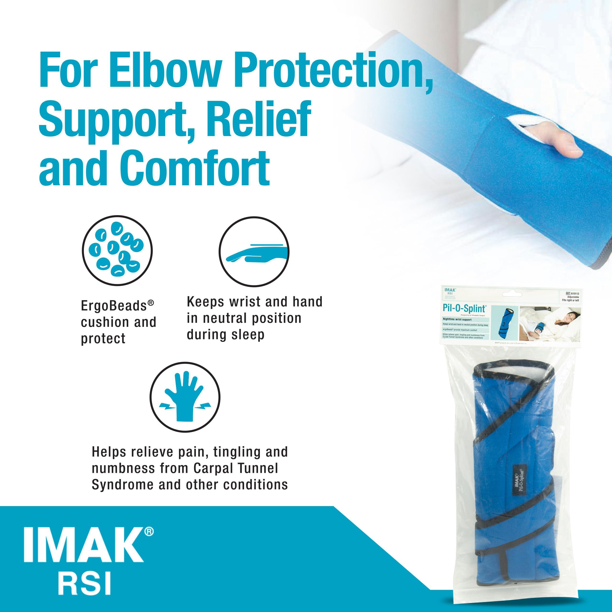 Brownmed Brownmed IMAK RSI Pil-O-Splint - Hand & Wrist Brace for Nighttime - Removable Splint for Customizable Comfort & Support - Restrict Motion During Sleep for Arthritis Support - Fits Either Hand