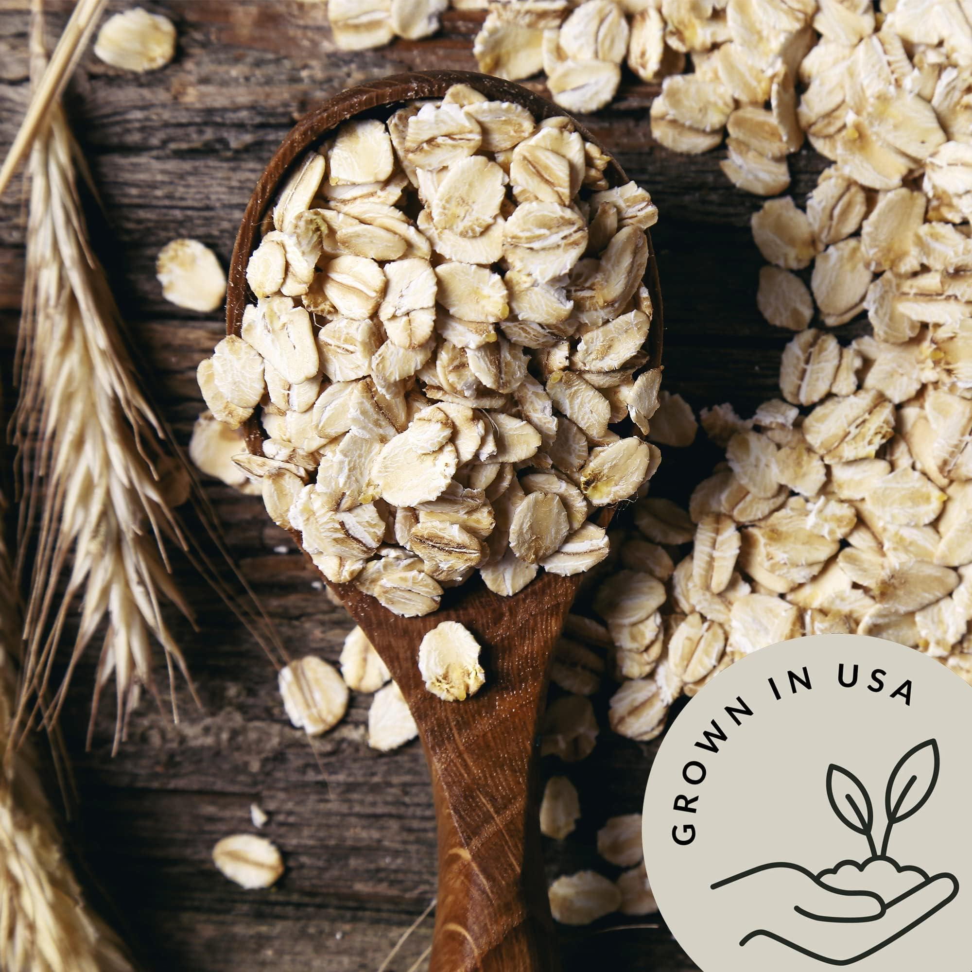 Be Still Farms Organic Oatmeal Regular Rolled Oats - Old Fashioned Oat Bulk (2.8 lb) Be Still Farms - 100% Whole Grain | High in Fiber & Protein | USA Grown | USDA Certified | Vegan | Non-GMO | Sugar-Free