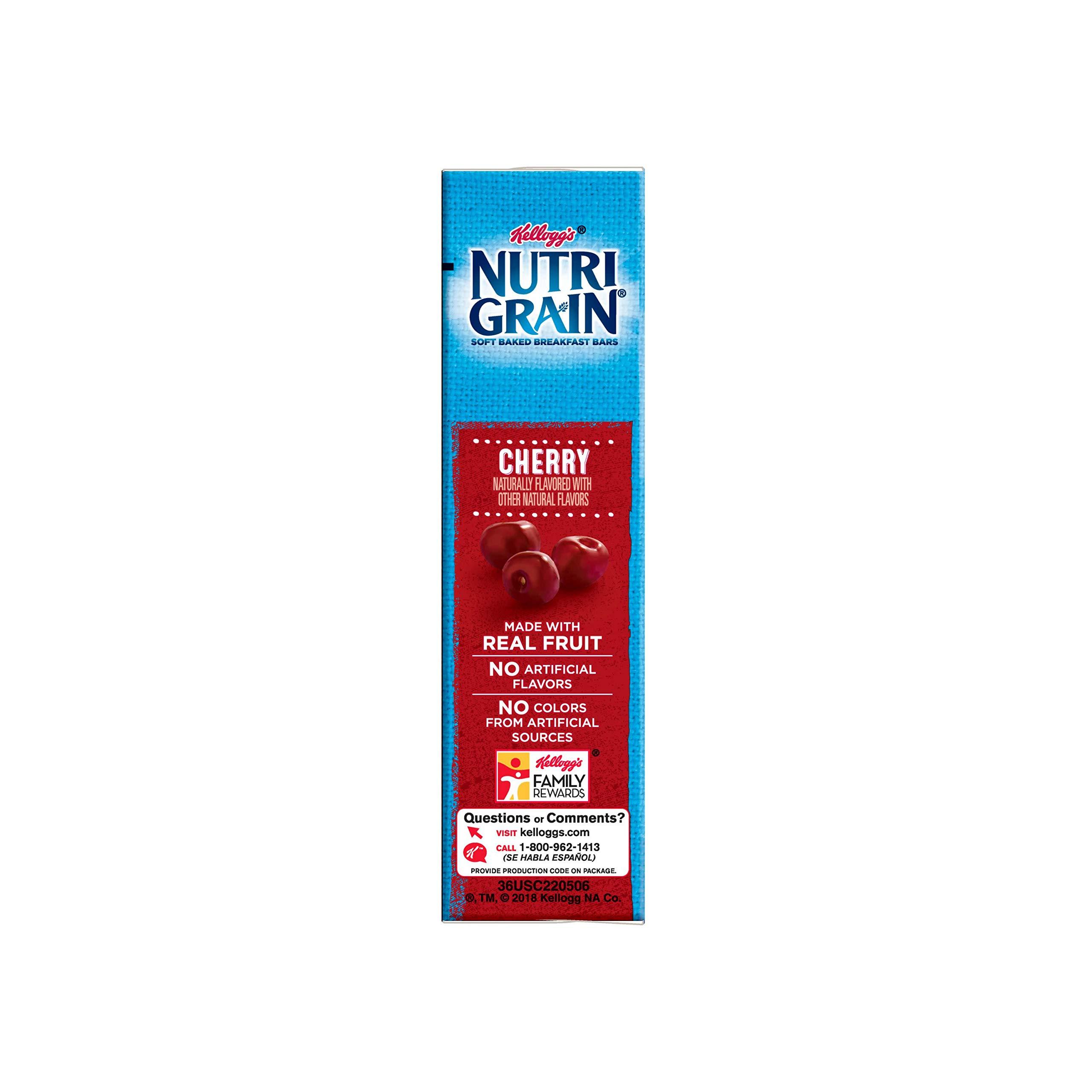 Nutri Grain Kellogg's Nutri-Grain, Soft Baked Breakfast Bars, Cherry, Made with Whole Grain, 10.4 oz (8 Count)