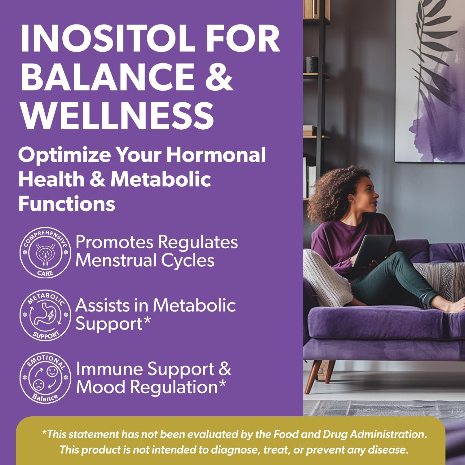 Intimate Rose Intimate Rose Inositol Supplement for Women Powder - Myo-inositol & D-Chiro Inositol - Hormonal Balance & Healthy Ovarian Function Support for Women - Ideal 40:1 Ratio - Made in USA