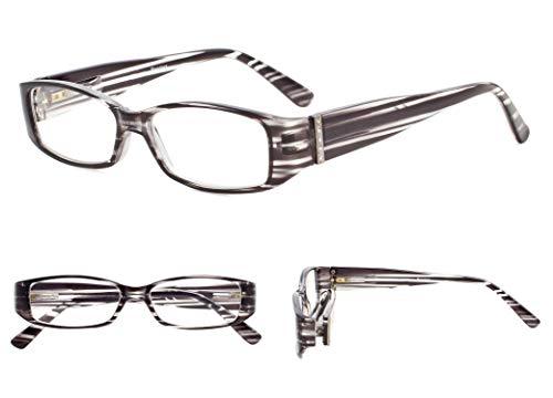 GUD GUD Reading Glasses Fashion 5-pack Rectangular Glasses Crystals Design Readers for Women +0.75