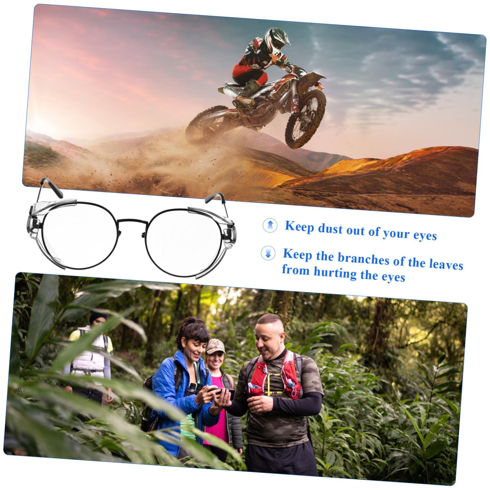 Hemoton Hemoton 4 Pairs Flank Protector Glass Shot Glasses Transparent Side Safety Eye Glasses Side Shield Side Guards for Glasses Side for Eyeglasses Clear Plastic Shot Glasses Wings One Side Pc